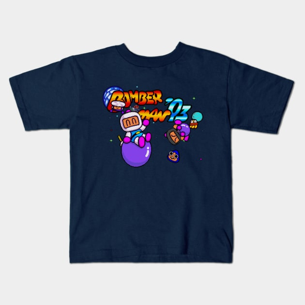 BomberMan'93 Kids T-Shirt by shirobee